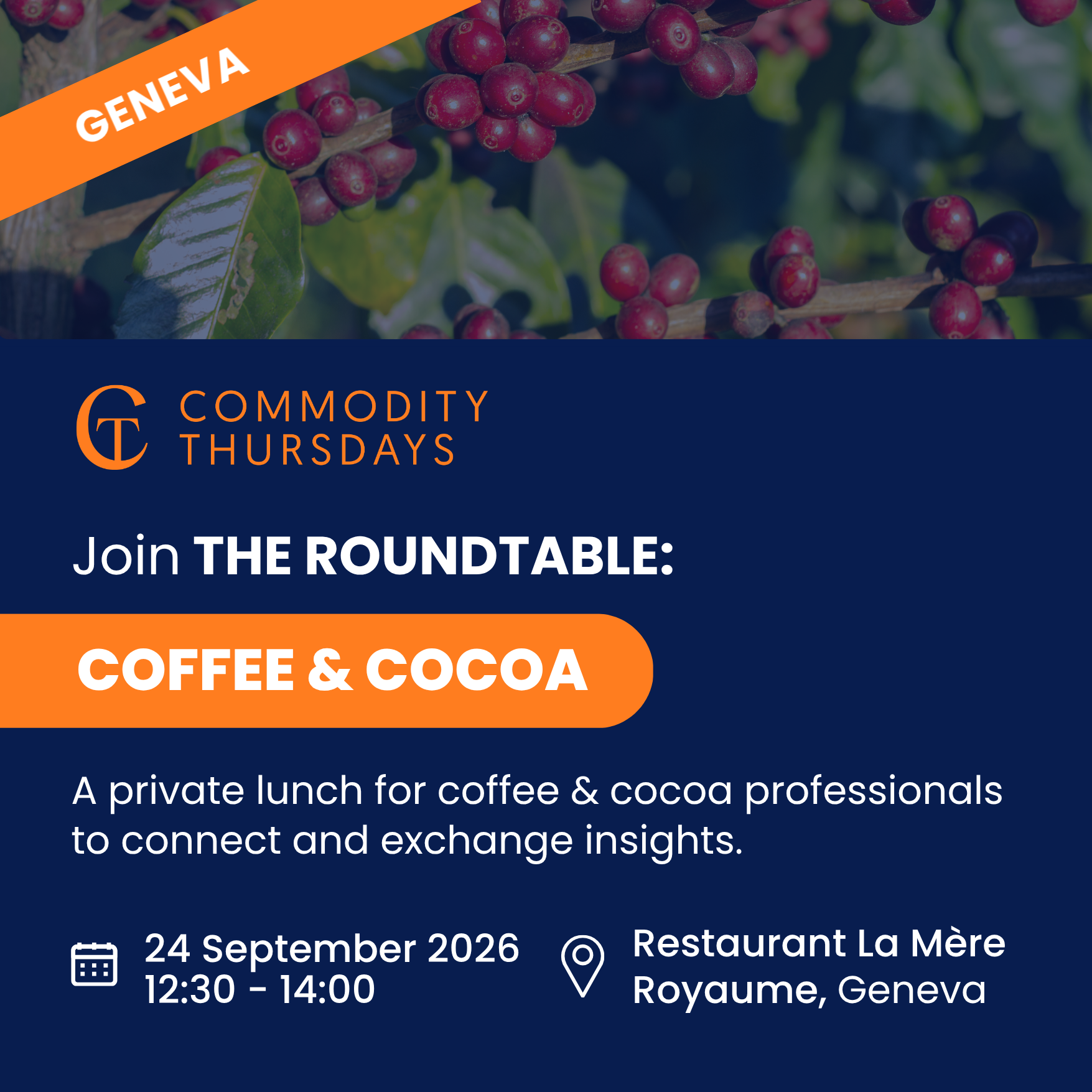THE ROUNDTABLE COFFEE & COCOA – 24 September